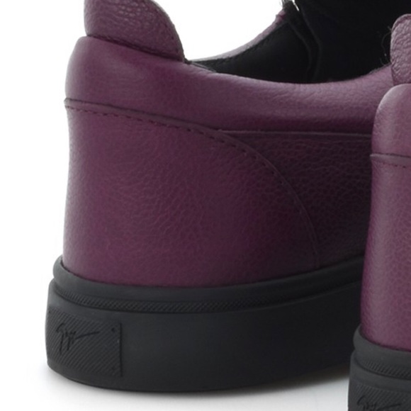 GIUSEPPE ZANOTTI Purple Leather Sneakers - NEW - Picture 6 of 8